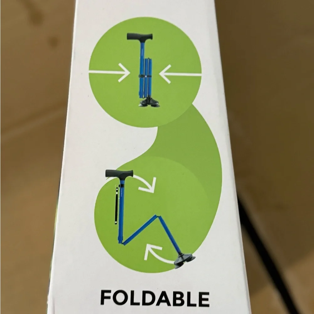 Blue Walking Cane with Ergonomic Handle - Picture 3 of 5